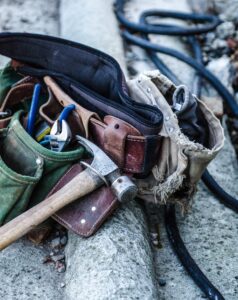 Tool belt from a contractor